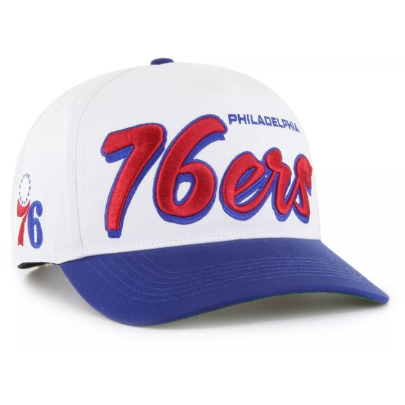'47 ADULT NBA PHILADELPHIA 76ERS SHADOW HITCH ADJUSTABLE HAT ONE SIZE BASKETBALL - Picture 1 of 3